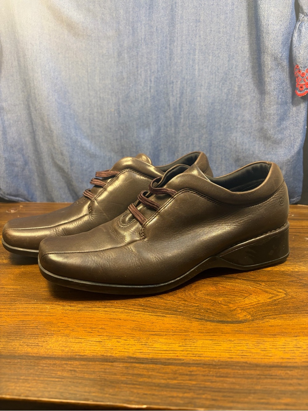 Rockport Womens 8.5 W Brown Leather Oxford Comfort Walking Shoes APW11523